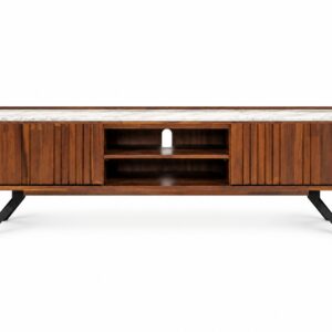Walnut Marble Media Console