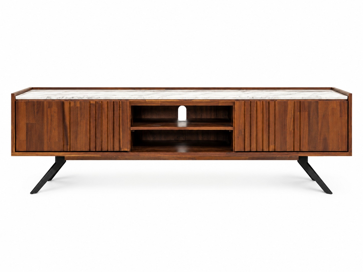 Walnut Marble Media Console